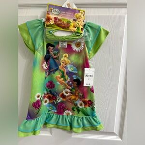 Disney tinkerbell girls night gown 3 piece set